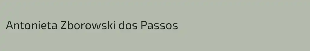 Antonieta Zborowski dos Passos